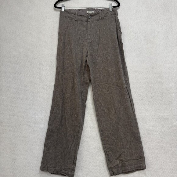 Carbon2Cobalt Pants Womens 6 Linen Blend Wide Leg Casual Relaxed Elastic Waist - Picture 1 of 13